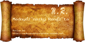 Mednyánszky Renáta névjegykártya