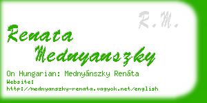 renata mednyanszky business card